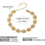 color: E063-Conch Gold Bracelet 16.5+5cm