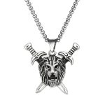 Exaggerated and Personalized Stainless Steel Lion Pendant Hiphop Men's and Women's Necklaces