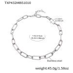 color: TXP432-Steel Color Necklace 41+5cm