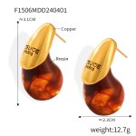 color: F1506-Gold Earrings