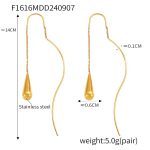 color: F1616-Gold Earrings