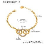 color: TXE436-Gold Bracelet 16+3cm