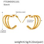 color: F753-A Style Gold Earrings