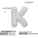 color: D450-Letter K Steel Color Pendant