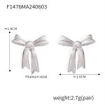color: F1476-Steel Color Earrings