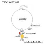 color: TXE429-Steel Color Lemon Pendant Bracelet 16+3cm