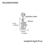 color: K022-Steel Color Doraemon Zircon Pendant