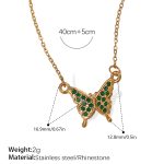 color: XL545GNG Green Rhinestone Necklace