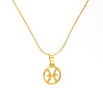 color: SP641G-12 (Snake Bone Chain) Pisces
