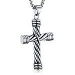 color: Braided Cross + Stainless Steel Chain