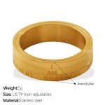 color: JZ146G#7 Gold Ring