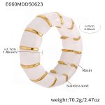 color: E660-White Elastic Bangle 20cm