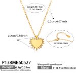 color: P138-Gold Necklace -45+5cm