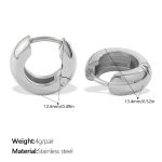 color: EH245S Silver Hoop Earrings
