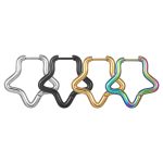 Stainless Steel Ear Clip Advanced Men's and Women's Five-Pointed Star