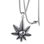 color: Skull Leaf + Stainless Steel Chain
