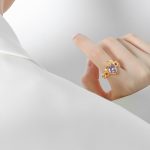 color: A464-Purple Zircon Gold Ring / size: US 7
