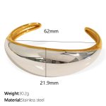 color: SZ180 Two-tone Gold Bangle