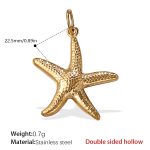 color: PJ230G Double-sided Hollow Gold Pendant