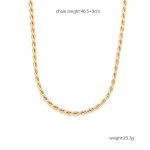 color: Twist Necklace Gold