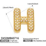 color: D450-Letter H Gold Pendant