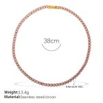 color: XL853PKG Pink Zircon Necklace