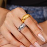 Retro XINGX Wide Version Smooth Opening Ring Design Copper Material Ornament