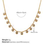 color: XL822WEG White Rhinestone Necklace