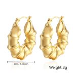 color: Bamboo Joint Earrings Gold MS-004