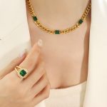 color: P1379-Gold Necklace 40+5cm