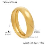 color: Z478-Gold Polished Bangle Width 25mm
