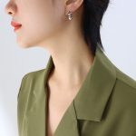 color: F049-Steel Color Earrings