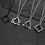 Sweater Necklace Geometric Triangle Sweater Advanced Suit Pendant Couple Personality Men and Women