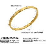color: Z281-White Zircon Bangle