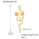 color: A029-Gold Cobra Ring / size: US 7