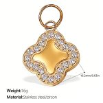 color: PJ398WEG White Zircon Gold Pendant