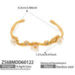 color: Z568-White Flower Bangle