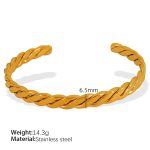 color: SZ88 Adjustable Gold Bangle