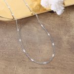 color: P1123-Steel Color Side Flattened Chain -40+5cm