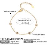 color: TXE148-Black Zircon Gold Bracelet 16.5+5cm
