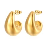 color: Hollow Spoon Earrings Gold