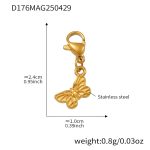 color: D176-Gold Butterfly Pendant 2