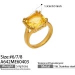 color: A642-Gold Ring / size: US 6