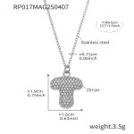 color: RP017-T Letter Steel Color Necklace 40+5cm