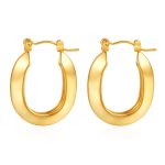 color: Gold Triangle Wire 23mm Oval MS-637