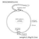 color: RE023-R Letter Steel Color Bracelet 16+5cm