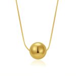 color: 8mm Bead Necklace Gold