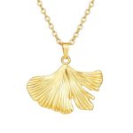 color: Gold MS-535 Leaf Necklace