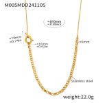 color: M005-Gold OT Clasp Sweater Chain