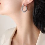 color: F083-Steel Color Earrings
